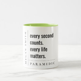 Modern Minimal Simple Motivatie Paramedic Gift Tweekleurige Koffiemok