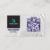Modern Minimal Simple Professional QR code Photo Visitekaartje (Achterkant)