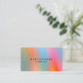 Modern Minimal Soft Gradient Colors  Visitekaartje (Staand voorkant)
