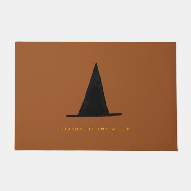 Modern Minimal Spooky Halloween Witch Pet Deurmat (Voorkant)