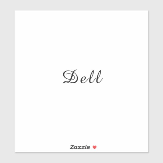 Modern Minimal Stylish Dell Design Sticker (Vel)