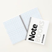 Modern Minimal Typography Black & White Name  Notitieboek (Binnen)