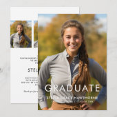 Modern Minimal Typography Photo Graduation Aankondiging (Voorkant / Achterkant)