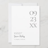 Modern Minimal Typography Wedding Save the Date (Voorkant)