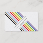 MODERN MINIMAL unique stripe rainbow pride LGBTQ Visitekaartje (Achterkant)