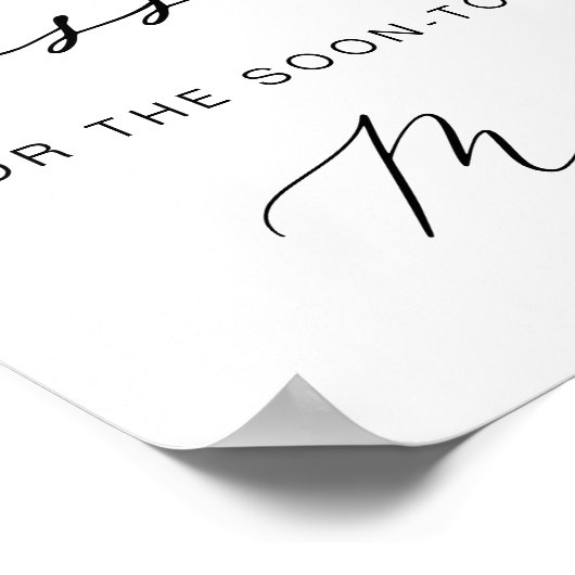 Modern Minimal Vrijgezellenfeest raadt het kussent Poster (Hoek)