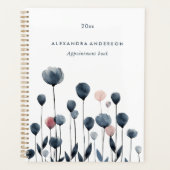 Modern Minimal Waterverf Wildflowers Afspraak Planner (Voorkant)