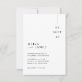 Modern Minimal Wedding Invitation (Devant)