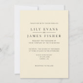 Modern Minimal Wedding Invitation Photo on Back (Devant)