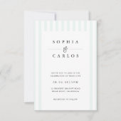 Modern Minimal Wedding Invitation with  Stripe (Devant)