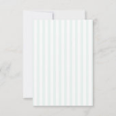 Modern Minimal Wedding Invitation with  Stripe Kaart (Achterkant)