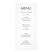 Modern Minimal Wedding Menu - Easy Edit (Voorkant)