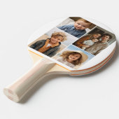 Modern Minimal White 4 Photo Collage - Chunky teks Tafeltennisbatje (Voorkant Gekanteld)