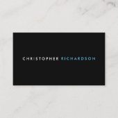 MODERN & MINIMAL Zwart Visitekaartje (Voorkant)