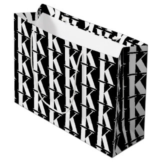 Modern Minimale Bedrijf Monogram Business Black Groot Cadeauzakje