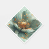 Modern Minimalis Emerald and White Wedding Napkins Servet (Hoek)