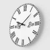 Modern Minimalism Black Roman Numbers Grote Klok (Hoek)