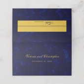 Modern Minimalisme Stijlschrift Marine Blauw Bruil (Buitenkant ongevouwen)