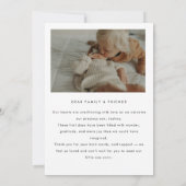 Modern Minimalist 5 Baby Photos Birth Aankondiging (Achterkant)