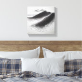 Modern Minimalist Abstract Dotted Landscape - 3D  Canvas Afdruk (Insitu (Slaapkamer))
