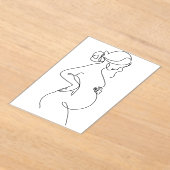 Modern Minimalist Abstract Line Art Drawing Acryl Uitnodigingen (Laagn)