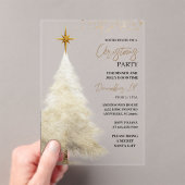 Modern Minimalist Acrylic Christmas Party Acryl Uitnodigingen (Insitu (Draagbaar))