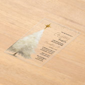 Modern Minimalist Acrylic Christmas Party Acryl Uitnodigingen (Laagn)