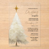 Modern Minimalist Acrylic Christmas Party Acryl Uitnodigingen (Voorkant)