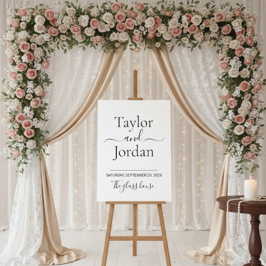 Modern Minimalist Acrylic Wedding Welcome 