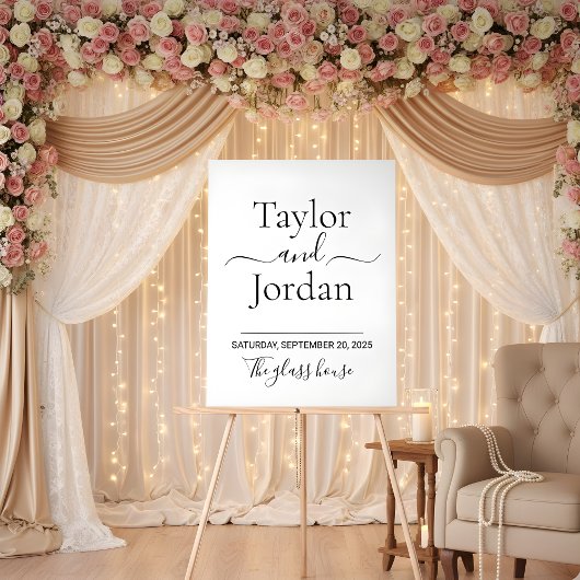 Modern Minimalist Acrylic Wedding Welcome Acryl Bord