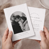 Modern Minimalist Arch Photo Wedding Invitation