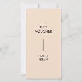 Modern Minimalist Beige QR Code Gift Certificate (Voorkant)