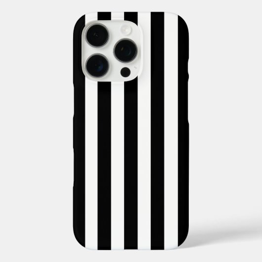 Modern Minimalist Black and White Stripes Case-Mate iPhone Case (Achterkant)