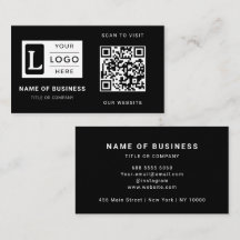 Modern Minimalist Black Custom Logo QR Code