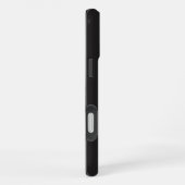 Modern Minimalist Black Executive QR Code Monogram iPhone Hoesje (Rechterkant)