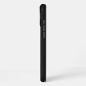 Modern Minimalist Black Executive QR Code Monogram iPhone Hoesje (Linkerkant)