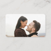 Modern Minimalist Black Heart QR Code RSVP Informatiekaartje (Achterkant)