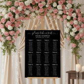 Modern Minimalist Black Wedding Seating Chart