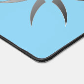 Modern Minimalist Black & White Tech Desk MatGeome (Coin)