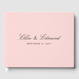 Modern Minimalist Blush Pink Wedding Gastenboek