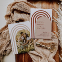 Modern minimalist Boho Arch Photo Wedding
