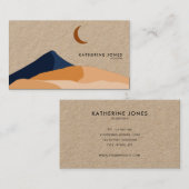 Modern minimalist Boho Chic Kraft Visitekaartje (Voorkant / Achterkant)