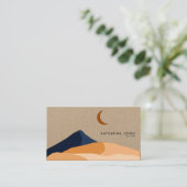 Modern minimalist Boho Chic Kraft Visitekaartje (Staand voorkant)