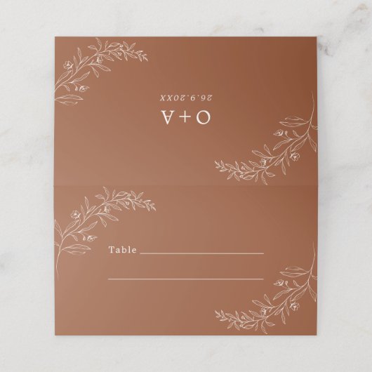 Modern minimalist Boho Terracotta Wedding (Buitenkant ongevouwen)