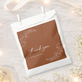 Modern minimalist Boho Terracotta Wedding Bedankzakje (Geknipt)