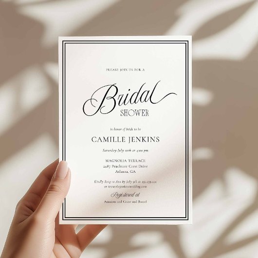 Modern Minimalist Bridal Shower Invitation