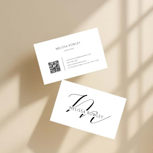 Modern minimalist business card QR Code Visitekaartje