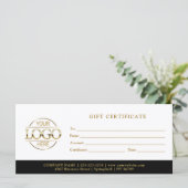 Modern Minimalist Business Logo Gift Certificate (Staand voorkant)