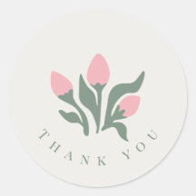 Modern Minimalist Business Thank You Custom Floral