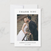 Modern Minimalist Calligraphy Crest monogram Bedankkaart (Voorkant)